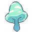 A bright bluish mushroom. Wonder what that tastes like...